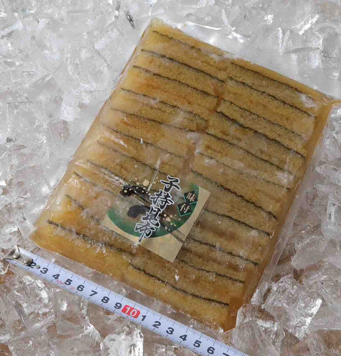 (生食用)子持ち昆布 1kg20〜22枚入(短冊状わさび味付け)